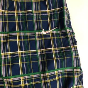Men’s Nike L Adjustable Shorts Blue Green Plaid